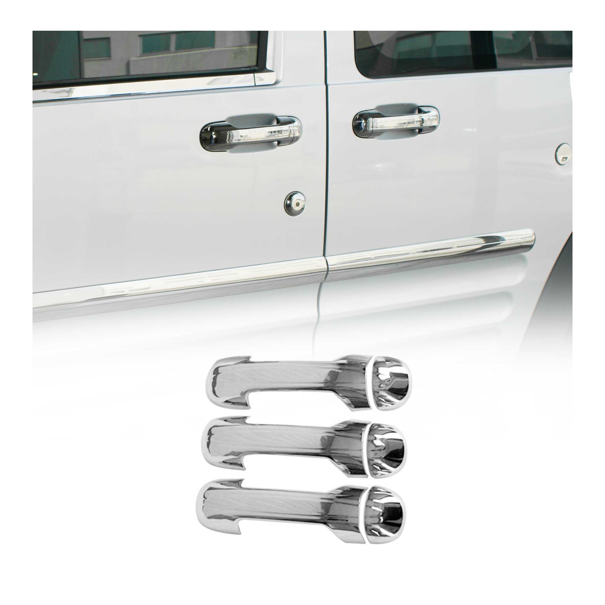 Türgriff Blende Türgriffkappen für Ford Tourneo Connect 2002-2013 3Tür Chrom 6x