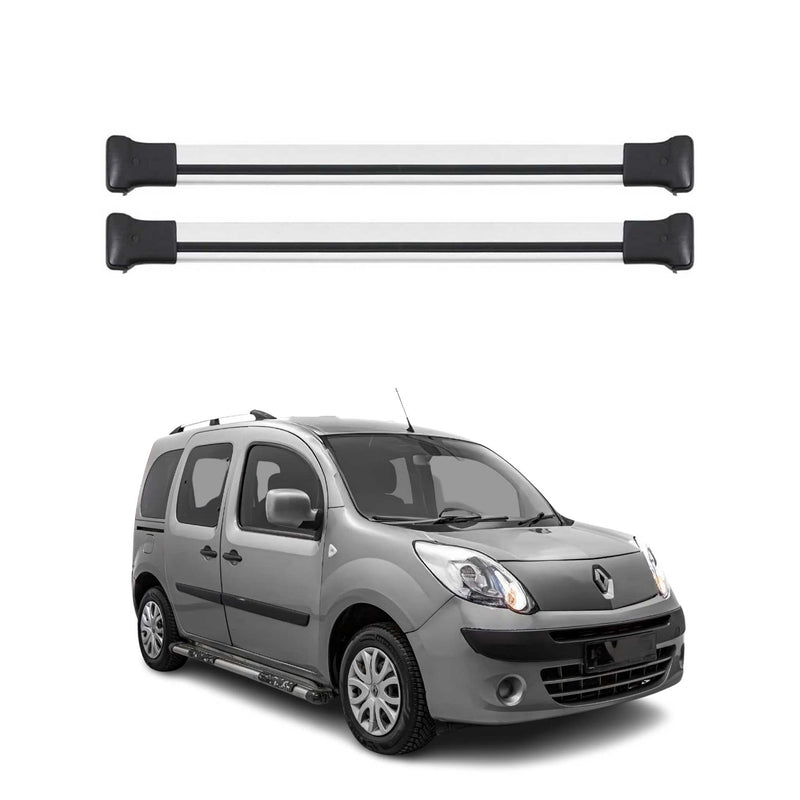 Dachträger Grundtäger für Renault Kangoo mk2 2007-2021 75kg Alu Silber 2tlg