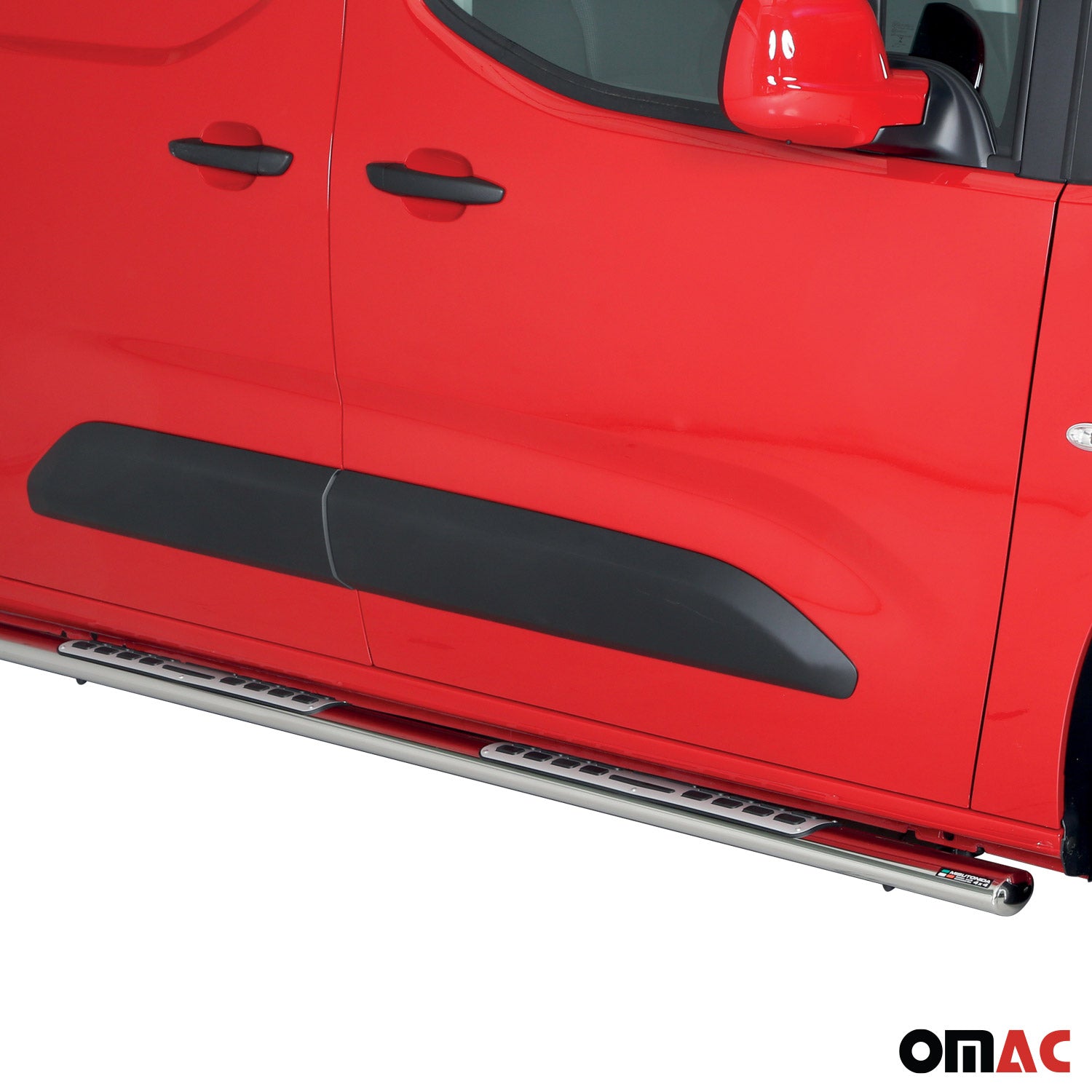 Edelstahl Seitenschweller Schwellerrohre für Opel Combo 2019-2026 Langer Silber