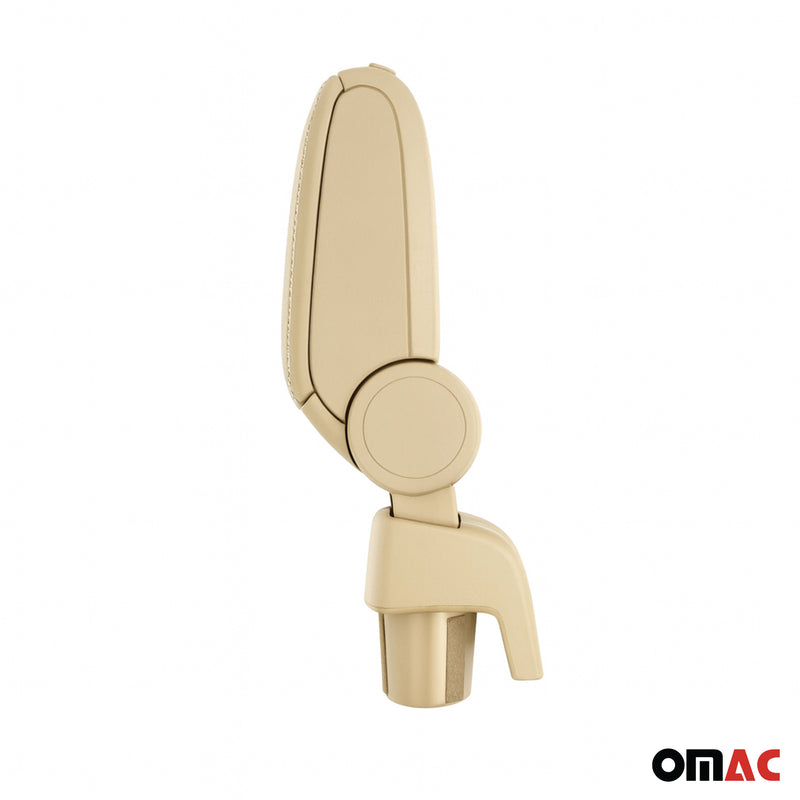 Mittelarmlehne Armlehne für VW Polo 6R Limousine 5D 2009-2017 PU-Leder ABS Beige