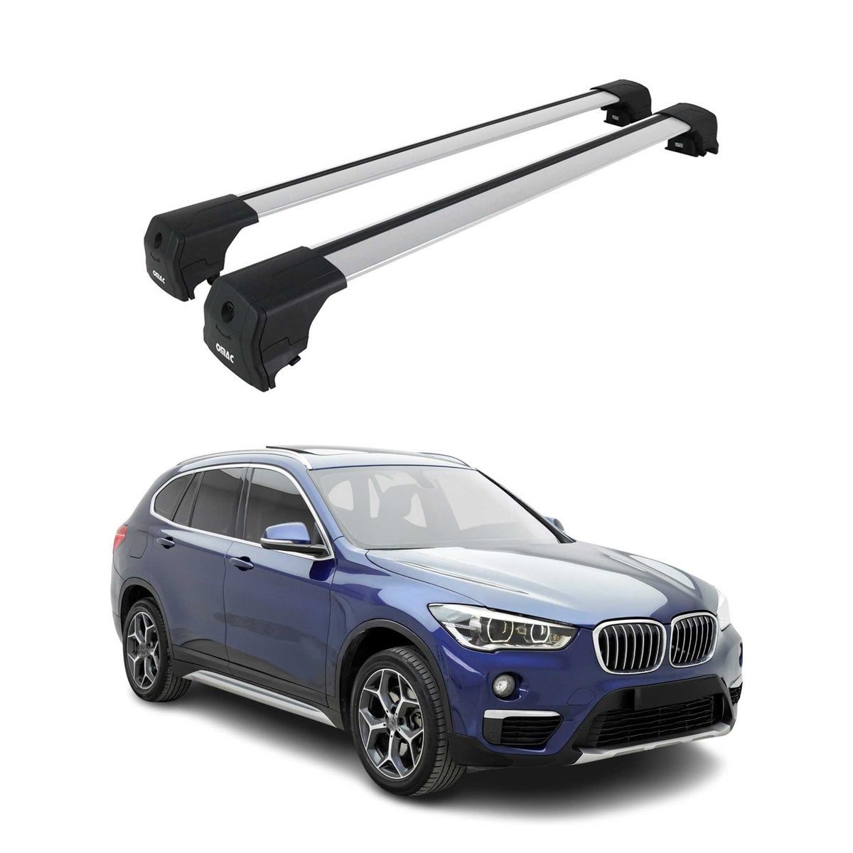 Dachträger Gepäckträger für BMW X1 F48 2015-2022 ABE Grundträger Alu Silber