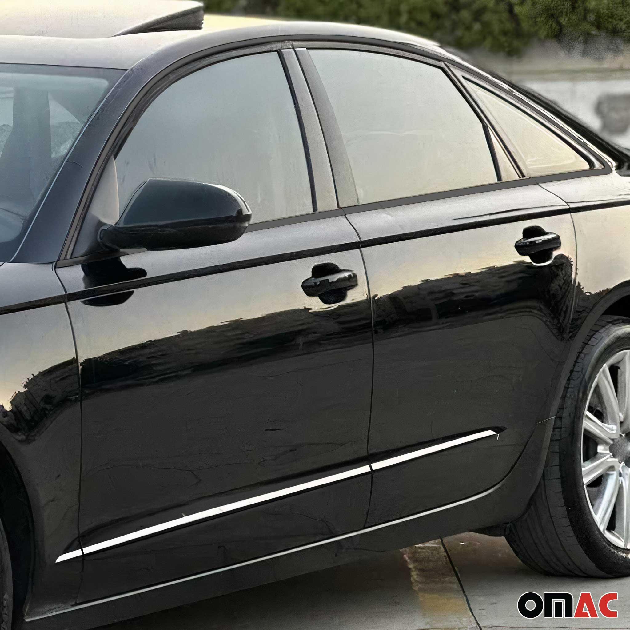 Seitentürleiste Türleisten Türschutzleiste für Audi A6 C7 2011-2018 Edelstahl 6x