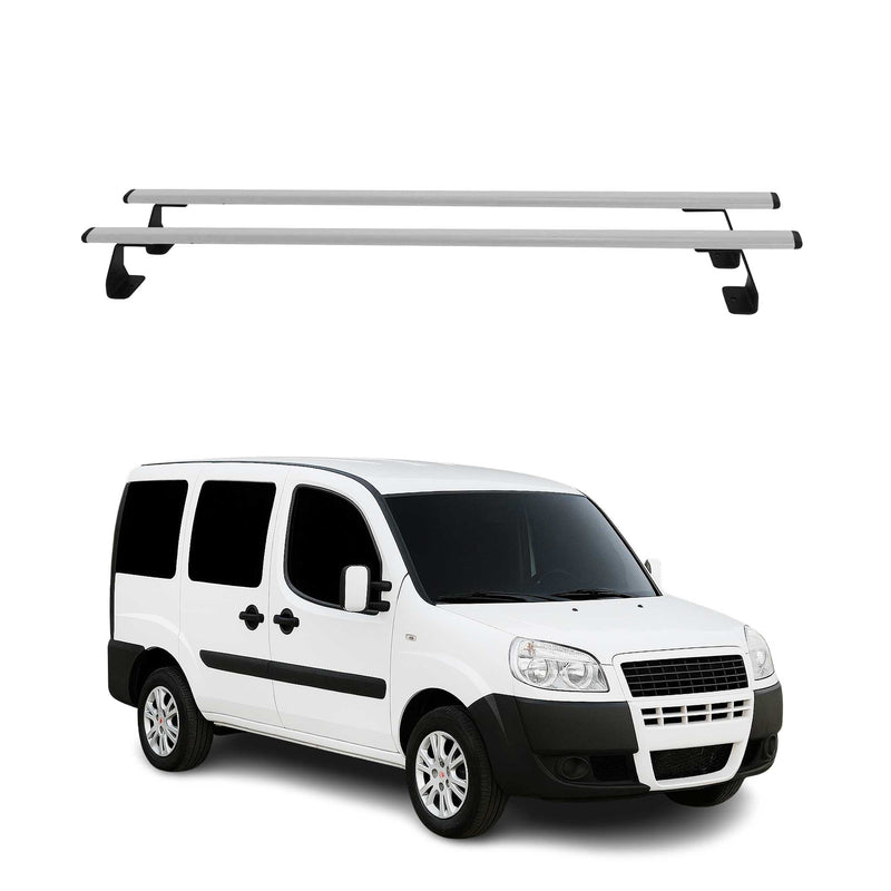 Dachträger Grundtäger für Fiat Doblo 2000-2010 75kg Stahl Silber 2 tlg