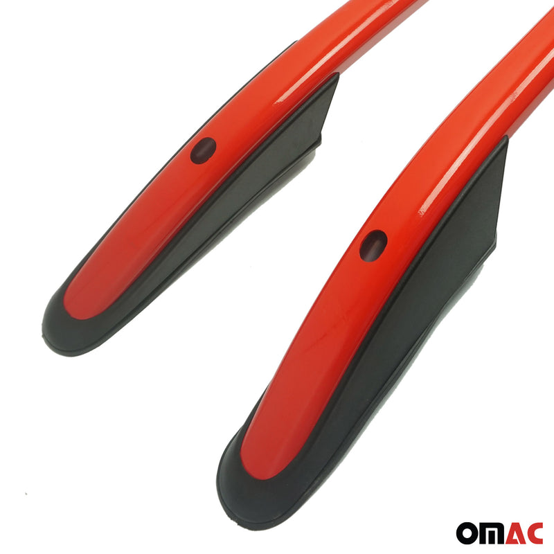 Alu Dachreling Querträger für VW Amarok DoubleCab 2010-2022 ABE Rot 2tlg