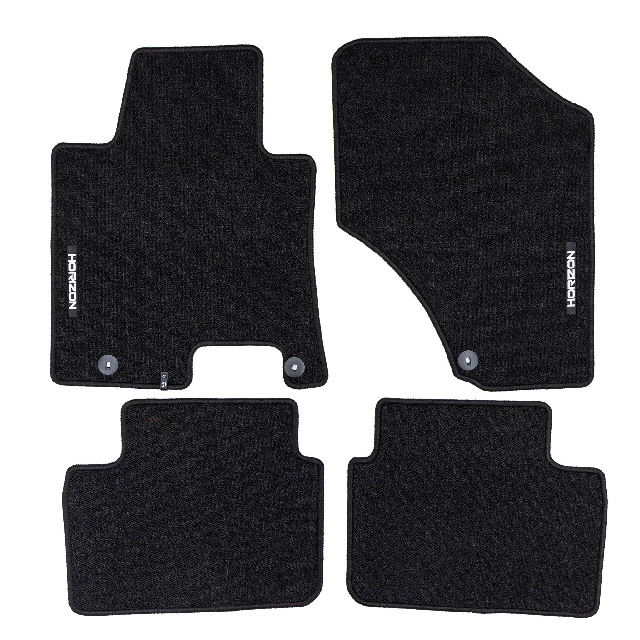 Velours Fußmatten für Hyundai i30 III 2017-2025 Autoteppich Schwarz 4 teile