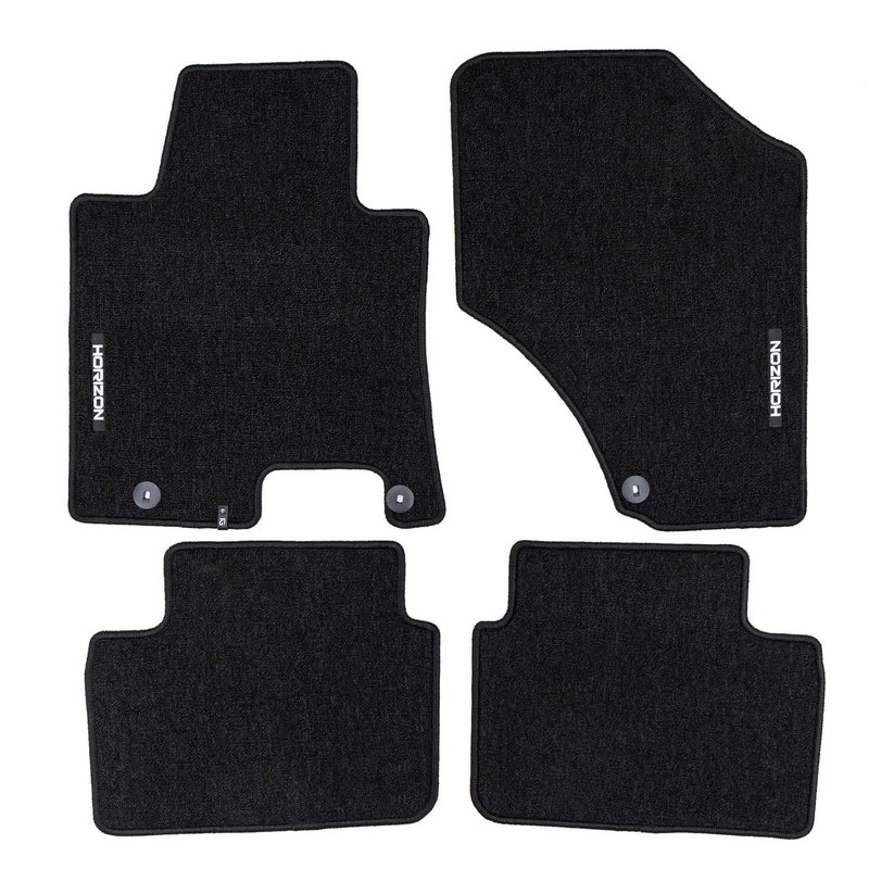 Velours Fußmatten für Hyundai i30 III 2017-2025 Autoteppich Schwarz 4 teile