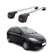 Dachträger Grundträger für Mazda5 II 2005-2010 Aluminium 75kg Grau 2tlg