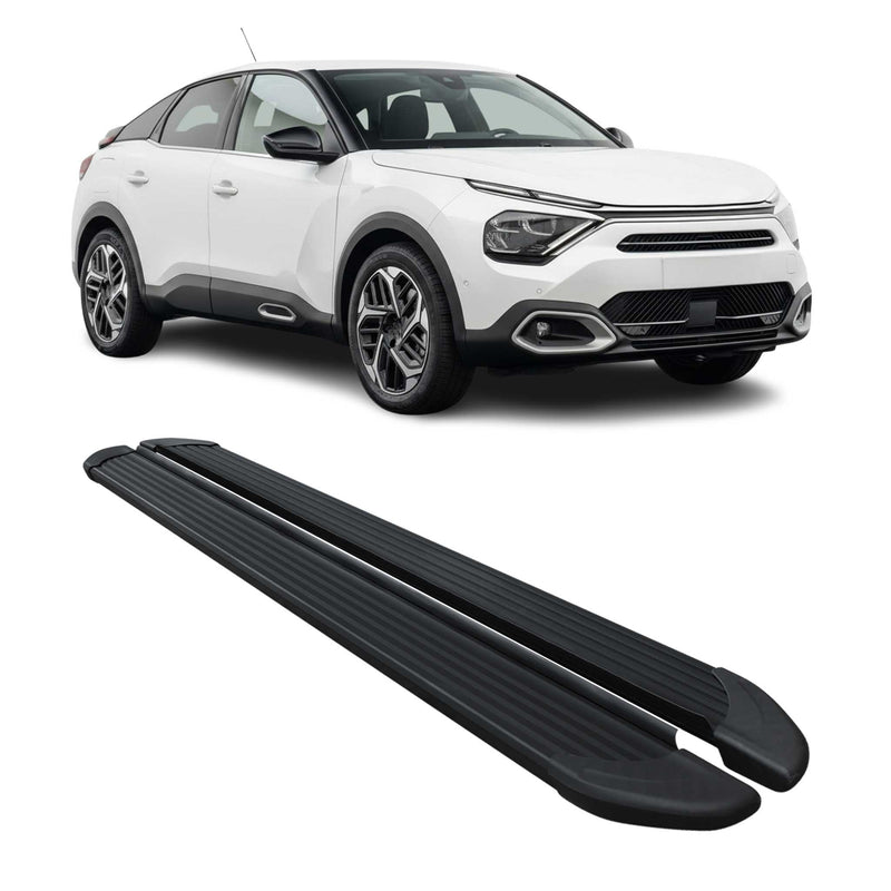 Trittbretter Seitenschweller für Citroen C4 2020-2025 Aluminium Schwarz 2 tlg