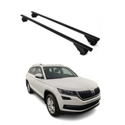 Dachträger Grundtäger für Skoda Kodiaq 2016-2024 75kg Metall Schwarz 2 tlg