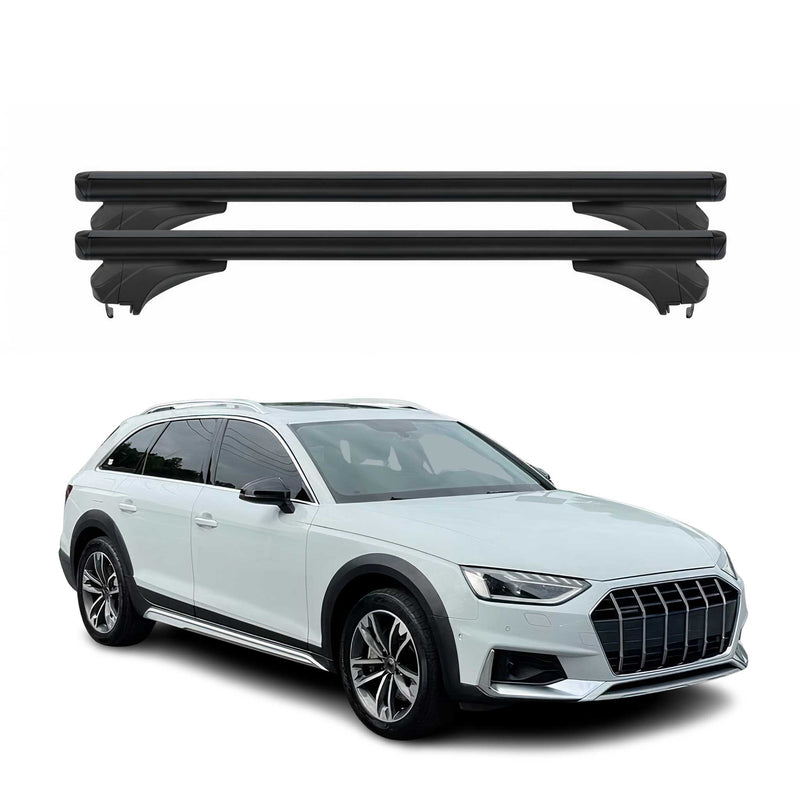 Menabo Dachträger Grundtäger für Audi A4 B9 Allroad 2015-2025 Alu Schwarz 2 tlg