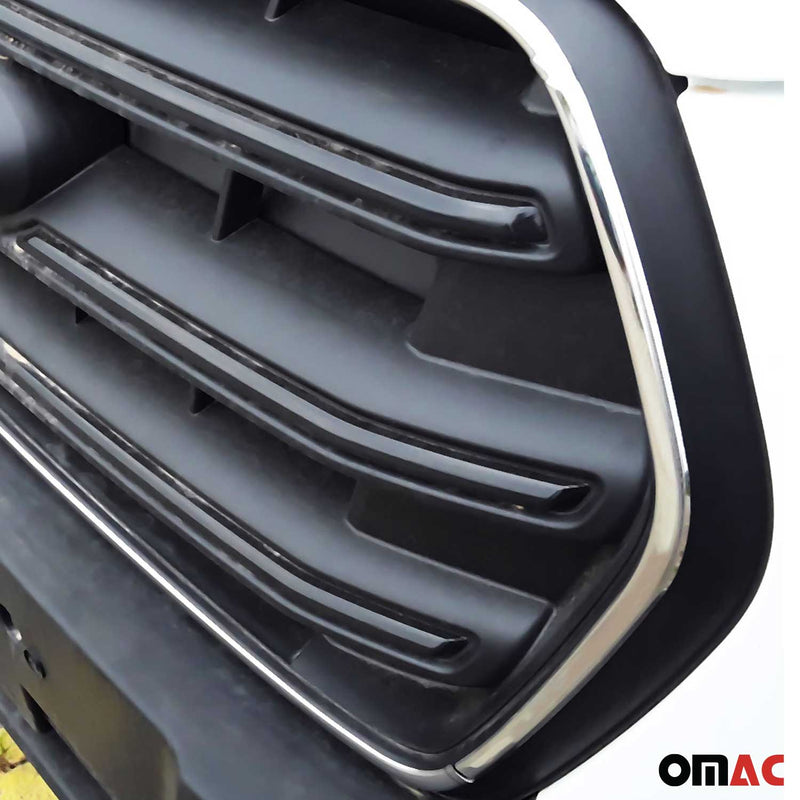 Kühlergrill Leisten Grillleisten für Ford Transit 2019-2025 Edelstahl Silber 4x