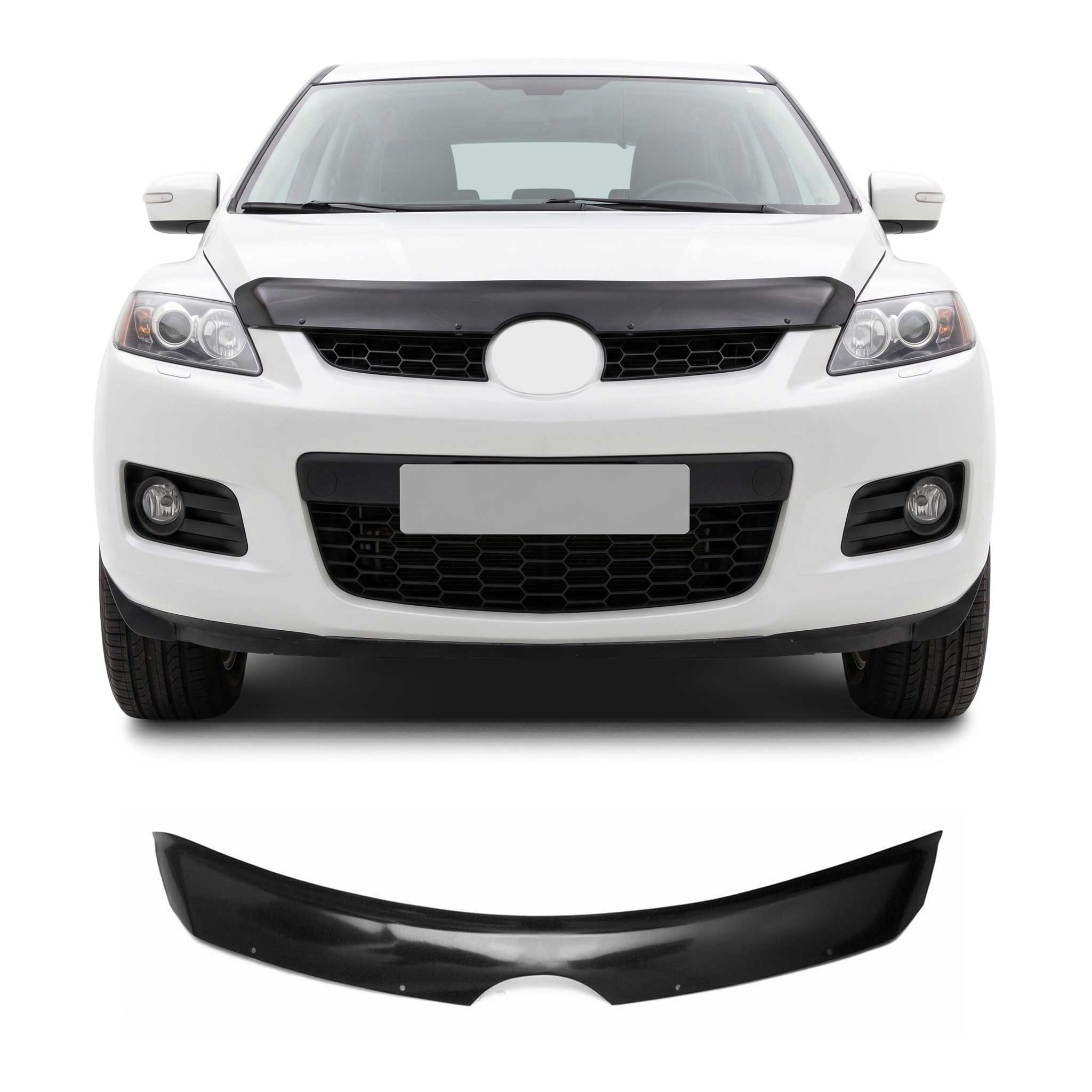 Motorhaube Deflektor Insekten Steinschlagschutz für Mazda CX-7 2006-2012 Schwarz
