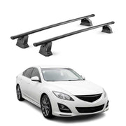 Stahl Dachträger für Mazda 6 II Limo 2007-2012 TÜV Abschließbar 2tlg Schwarz