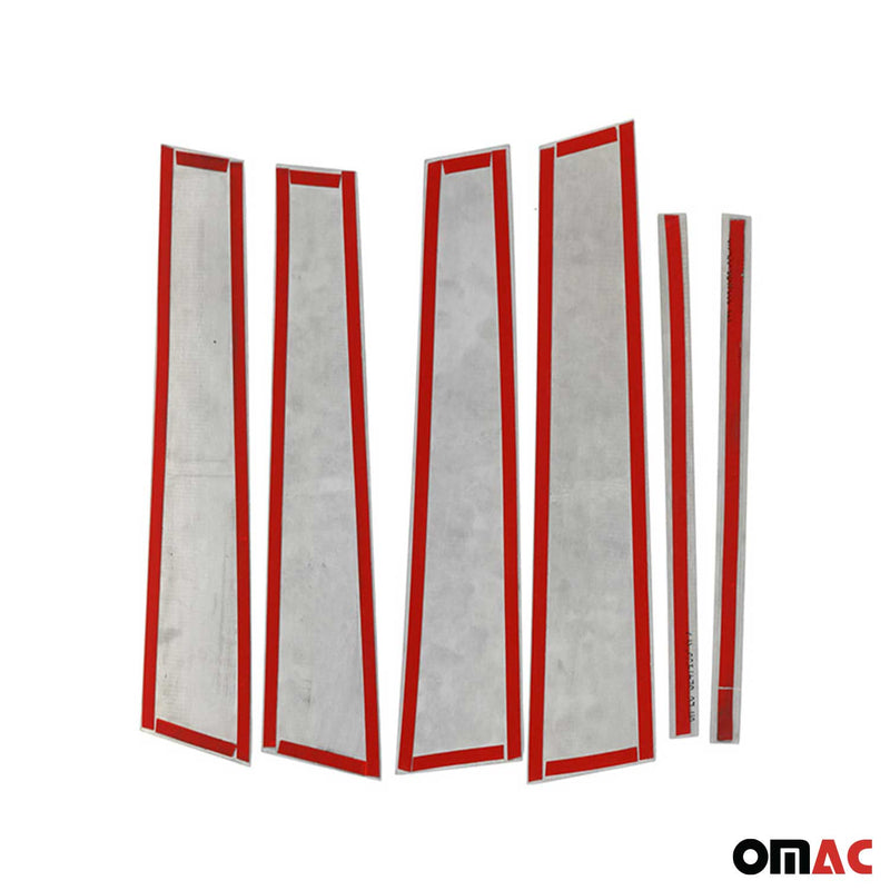 B-Säule Türsäulen Verkleidung für Opel Corsa F 2019-2025 Edelstahl Silber 6tlg