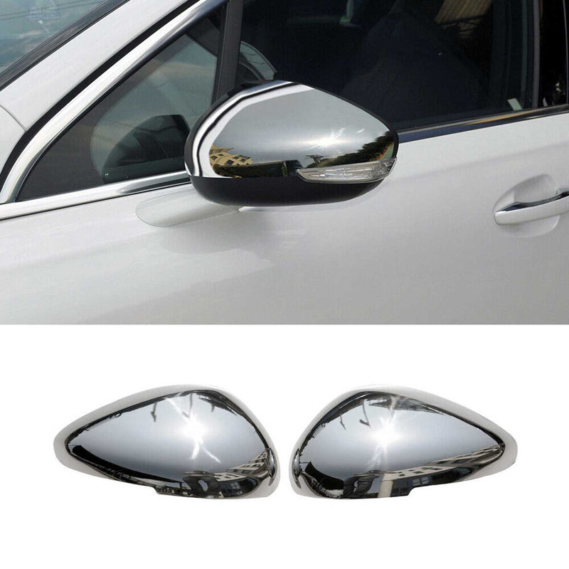 Spiegelkappen Spiegelabdeckung für Peugeot 508 2010-2018 Edelstahl mit Signal