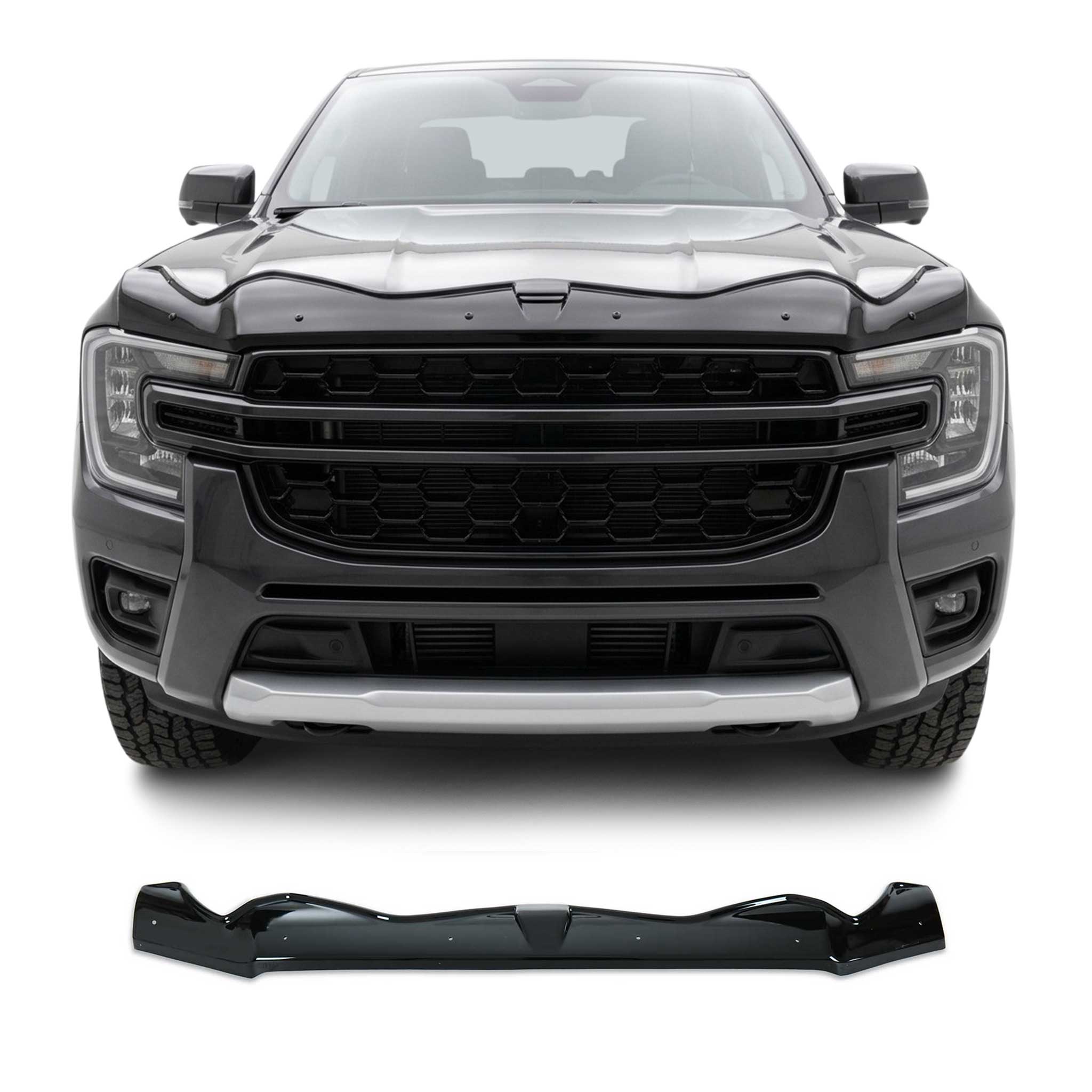 Motorhaube Deflektor Insekten Steinschlagschutz für Ford Ranger T6 2022-2026 ABS