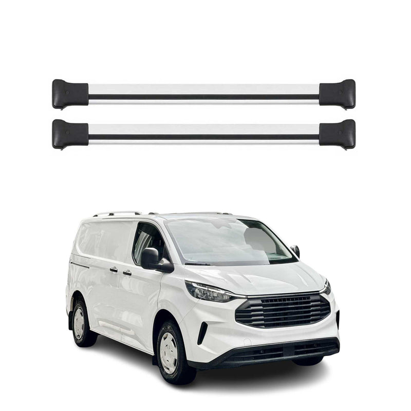 Dachträger für Ford Transit Custom / Tourneo Custom 2023-2025 Alu Silber 2 tlg