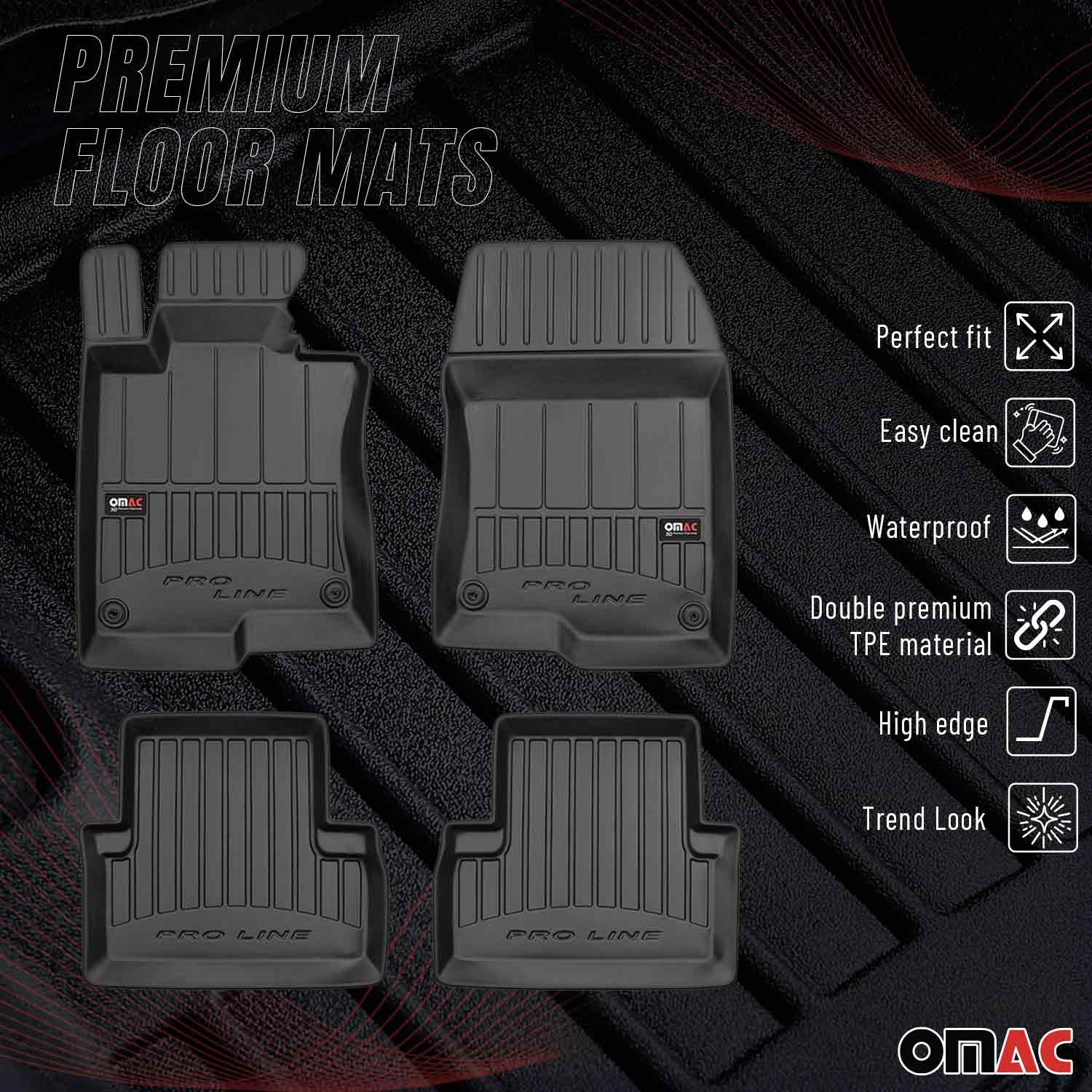 OMAC Gummi Fußmatten für Honda Accord 2008-2015 Premium TPE Automatten 4tlg