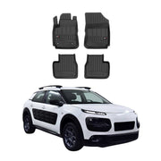OMAC Gummi Fußmatten für Citroen C4 Cactus 2014-2022 Premium Gummi Schwarz 4tlg