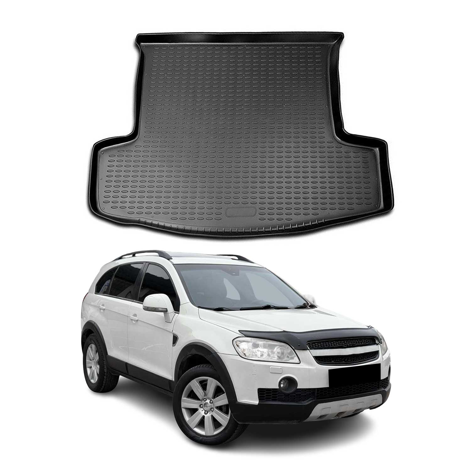 Kofferraummatte Kofferraumwanne für Chevrolet Captiva 2006-2017 Gummi TPE
