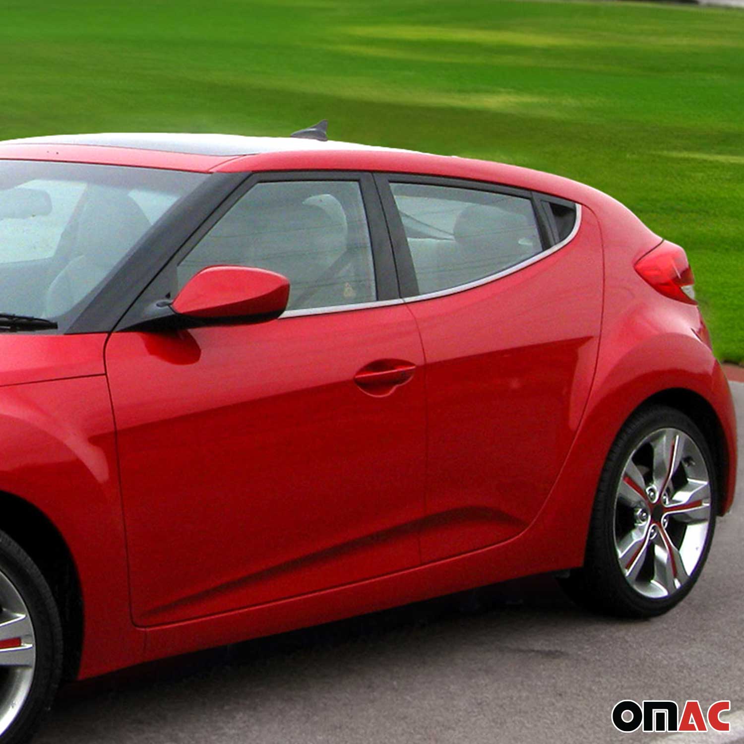 Fensterleisten Zierleisten für Hyundai Veloster 2011-2019 Edelstahl Chrom 4tlg