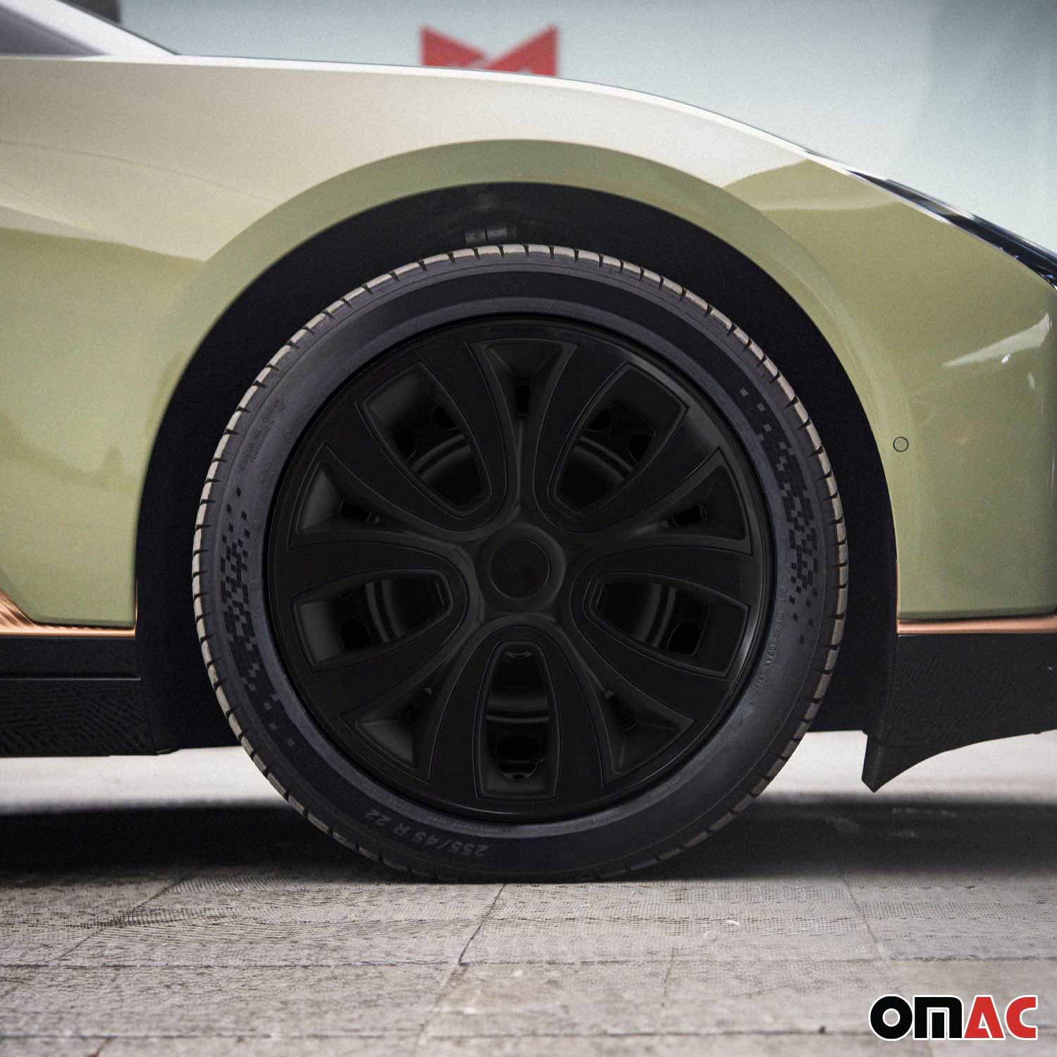 4x Radblenden Radkappen Radzierblenden 16" Zoll Schwarz Glänzend