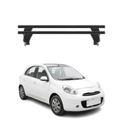 Menabo Dachträger Grundtäger für Nissan Micra 2010-2017 50kg Alu Schwarz 2 tlg