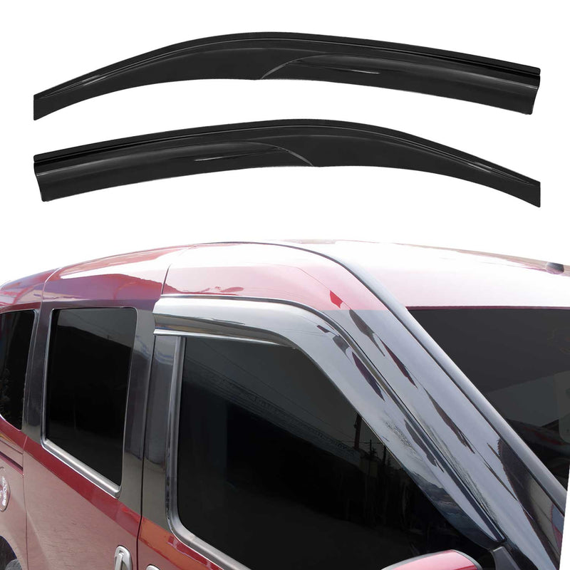 2x Windabweiser Regenabweiser für Peugeot Rifter 2019-2025 Acryl Dunkel