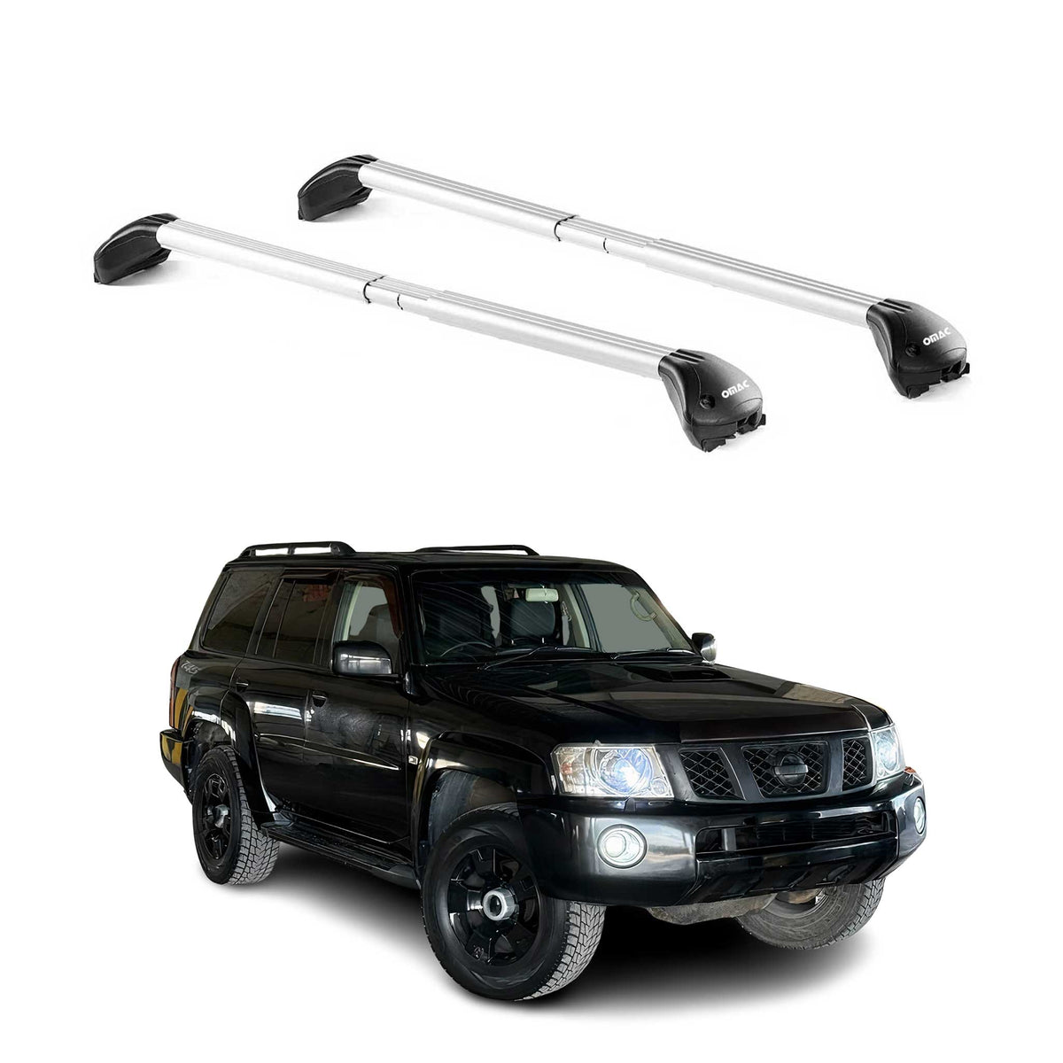 Dachträger Grundtäger für Nissan Patrol Y61 1997-2010 5 tür 100kg Alu Silber ABE