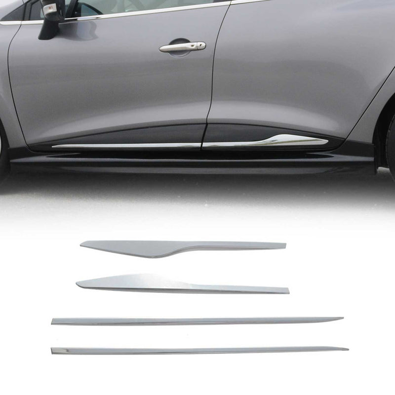 Seitentürleiste Türleisten Türschutzleiste für Renault Clio 2012-2019 Chrom 4tlg