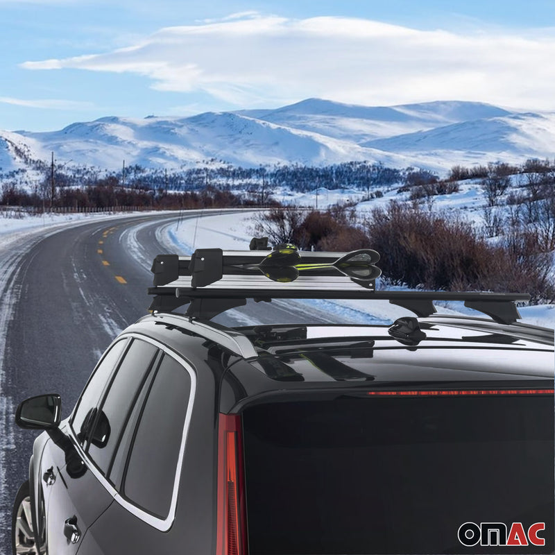 Menabo Skiträger Snowboard Träger Universal Abschließbar Schwarz 2x