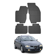 OMAC Gummi Fußmatten für Alfa Romeo 156 Limousine / Sportwagon 1997-2005 Schwarz