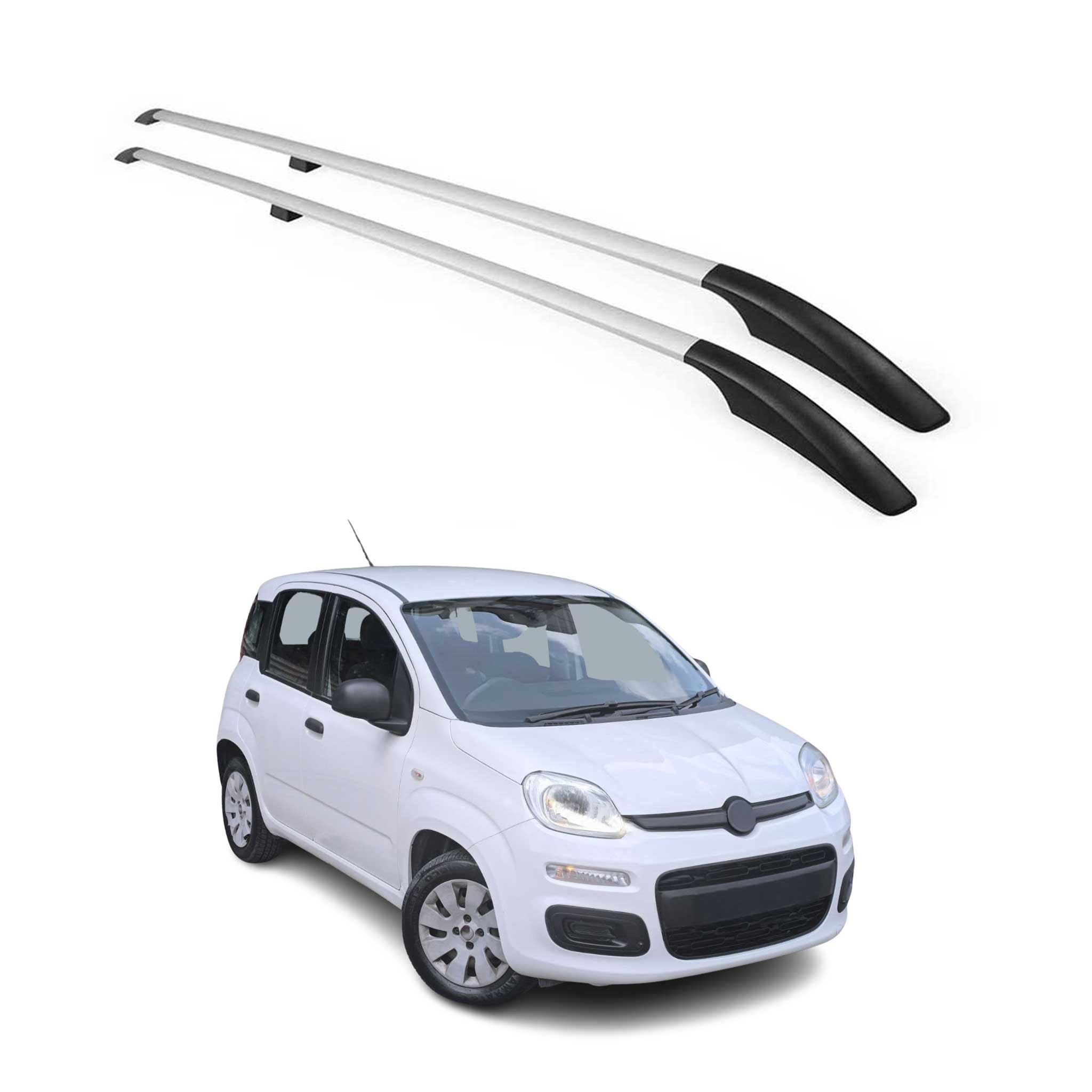 Dachreling Dachgepäckträger Relingträger für Fiat Panda 2012-2026 Alu Silber 2x