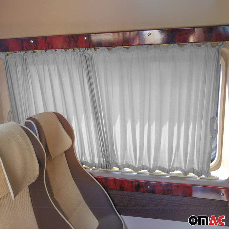 Gardine Sonnenschutz MAß für VW Crafter 2006-2025 Mittel Grau Doppelhecktür 10x