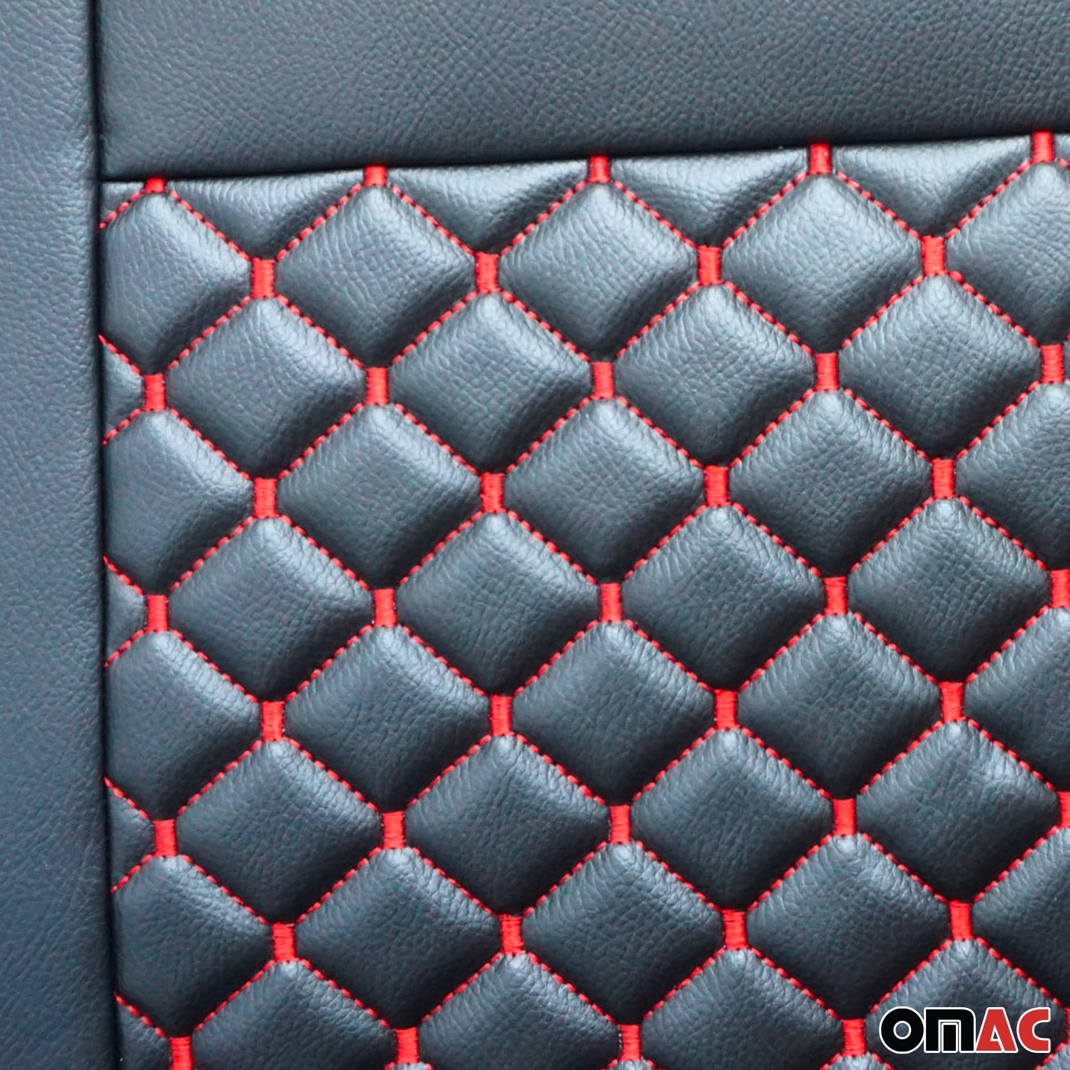 Sitzbezüge Schonbezüge für Ford Transit 2010-2013 Kunstleder Schwarz Rot 1+2