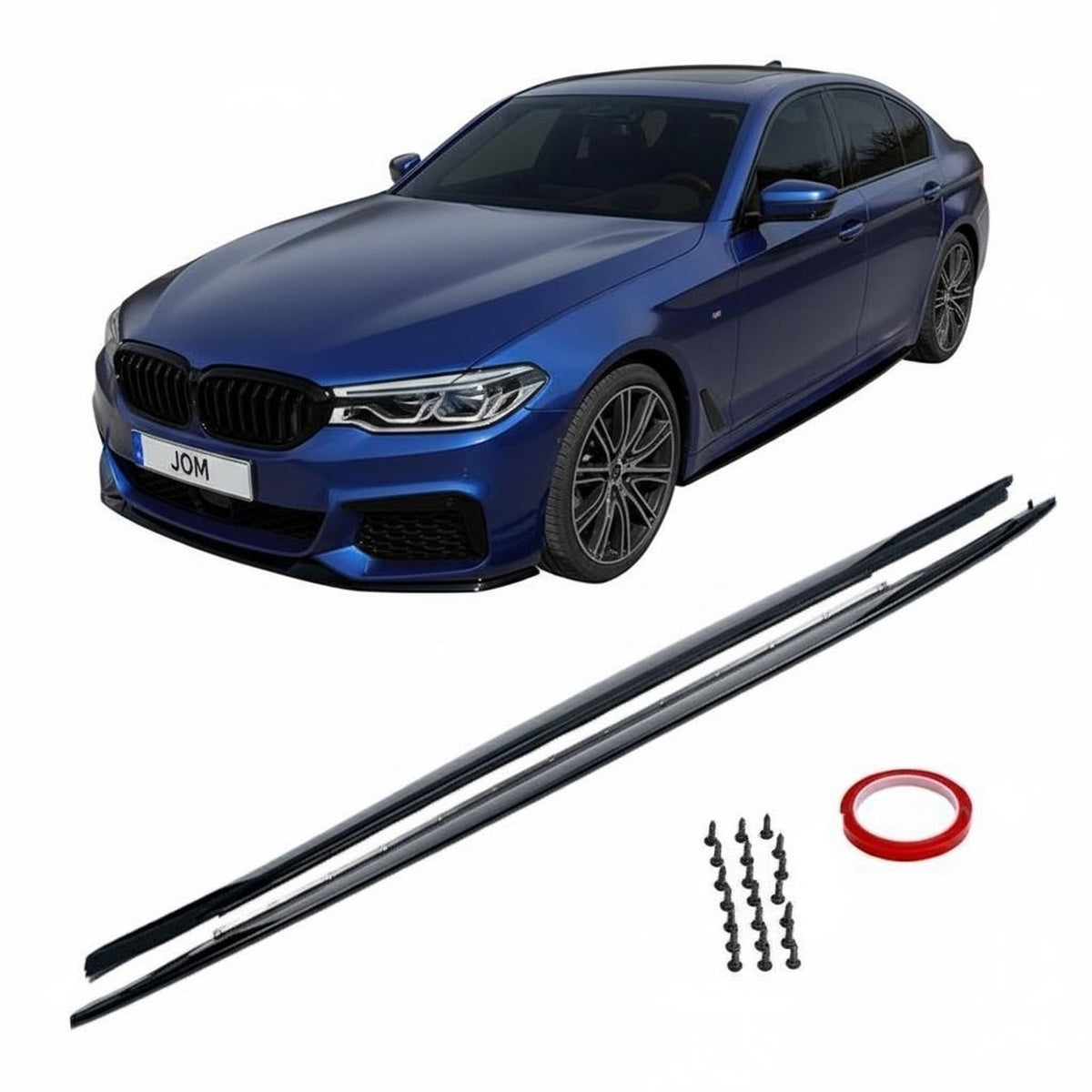 JOM Seitenschweller Schweller für BMW (G30/G31) P-Style 2017- schwarz glänzend