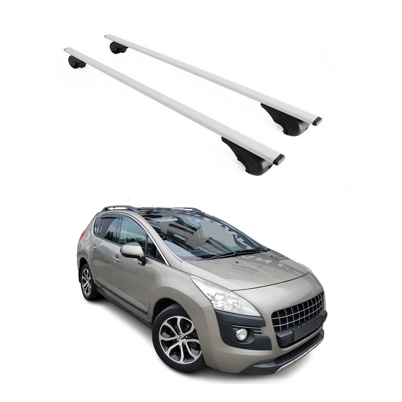 Dachträger Grundtäger für Peugeot 3008 2009-2016 75kg Metall Silber 2 tlg