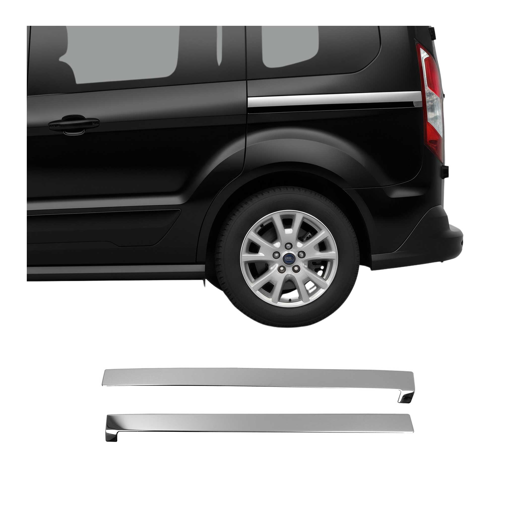 Seitentürleiste Türschutz für Ford Transit Tourneo Connect 2002-2024 Chrom 2x