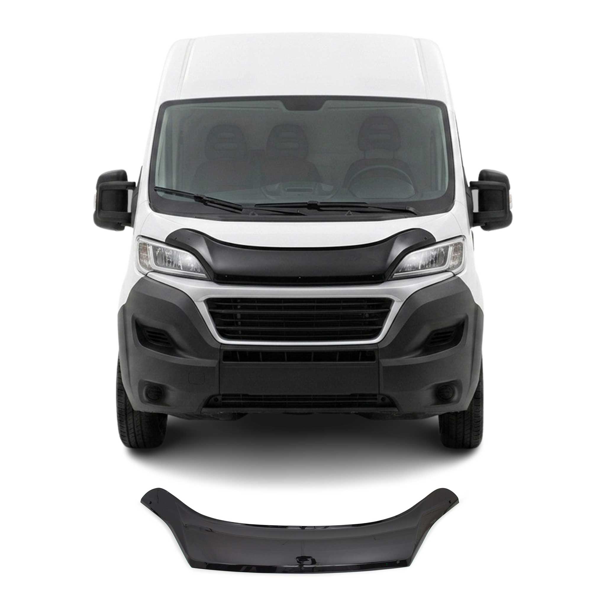 Motorhaube Deflektor Insekten Steinschlagschutz für Fiat Ducato 2014-2026 Dunkel