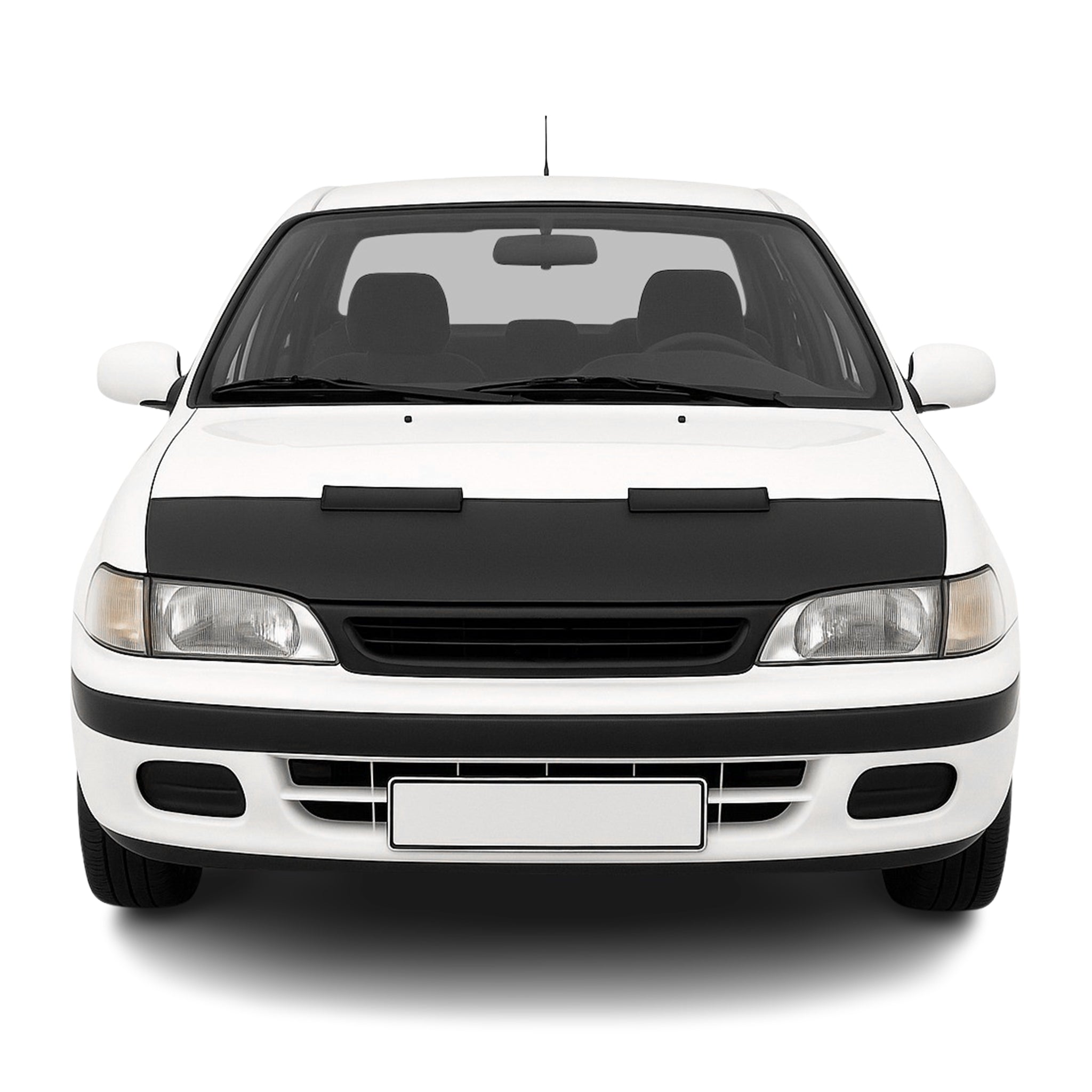 Haubenbra Steinschlagschutz für Toyota Corolla E10 1992-1997 Schwarz Halb