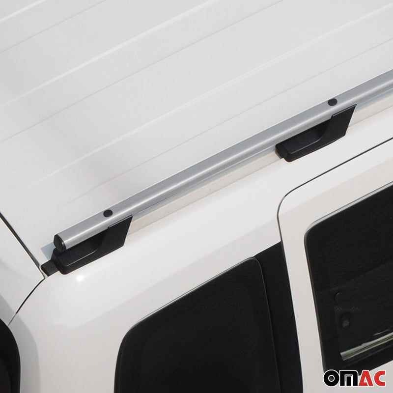 Aluminium Dachreling Querträger für VW Amarok DoubleCab 2010-2022 Silber 2x
