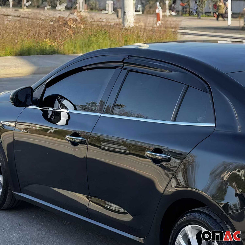 Fensterleisten Zierleisten für Renault Megane 2016-2020 Limo Edelstahl Chrom 6x