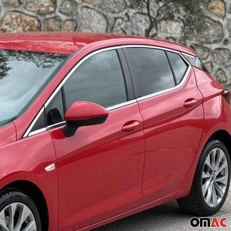 Fensterleisten Zierleisten für Opel Astra K Schrägheck Edelstahl Chrom 16tlg