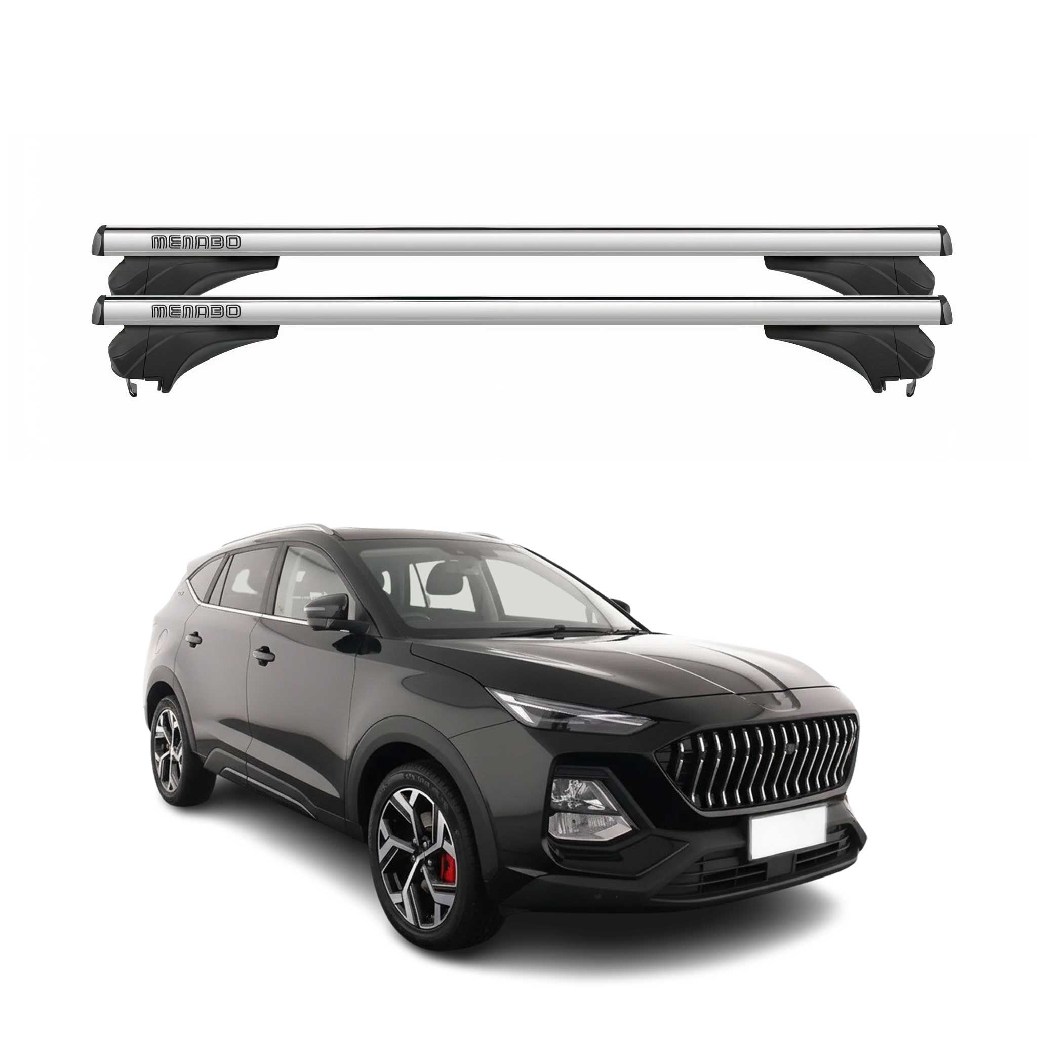 Menabo Dachträger Grundtäger für Evo Evo 7 2024-2026 Aluminium Silber 2 tlg