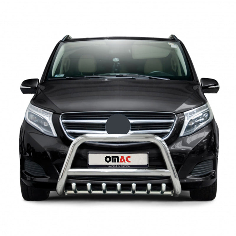 Frontbügel Frontschutzbügel für Mercedes Klasse 2014-2025 mit ABE Stahl Silber