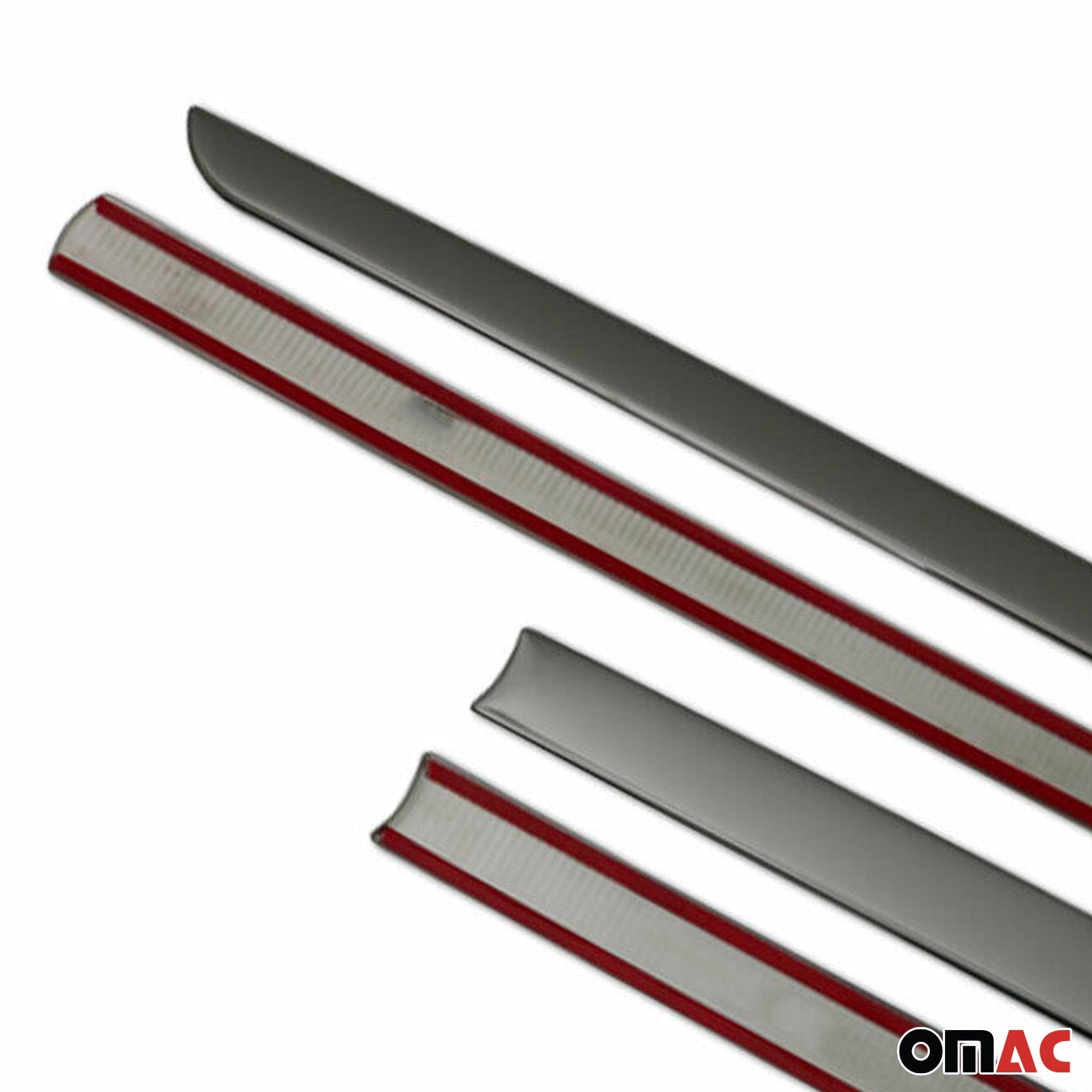 Türschutzleiste Seitentürleiste für Peugeot 301 2012-2026 Chrom Stahl Dunkel 4x