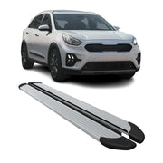 Seitenschweller Trittbretter Schweller für Kia Niro I 2017-2022 Aluminium Silber