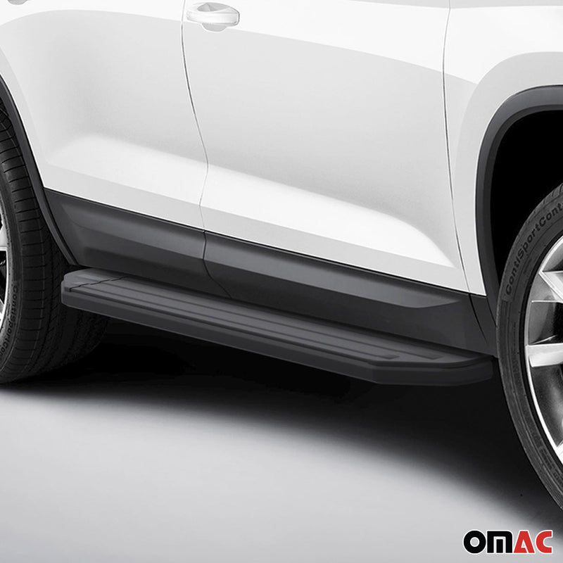 Trittbretter Seitenschweller für Skoda Kodiaq 2017-2024 Alu Schwarz ABE