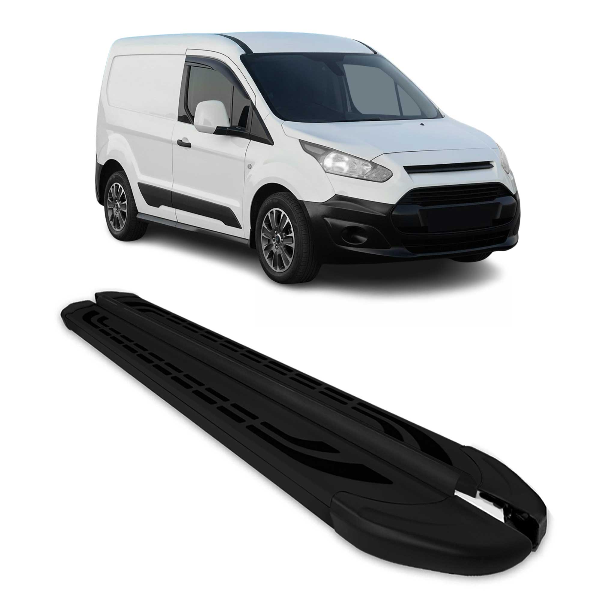 Trittbretter Seitenschweller für Ford Connect 2014-2021 Kurzer Alu Schwarz