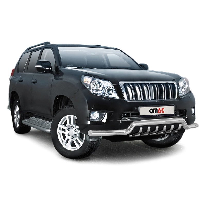 Frontschutzbügel Frontbügel für Toyota Land Cruiser 150 2010-13 ABE Stahl Silber